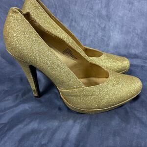 Sparkly Gold Heels 8.5